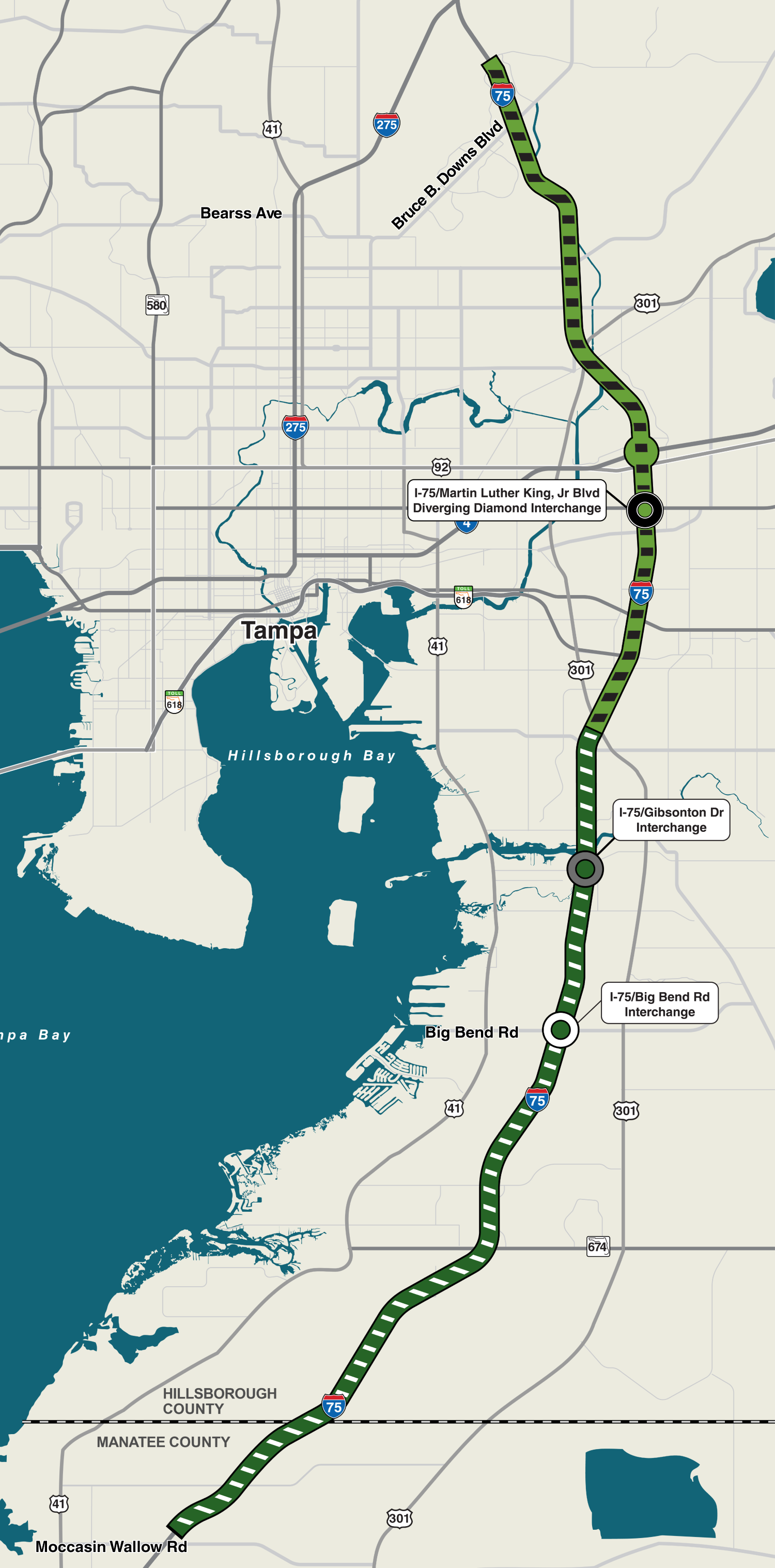 I-75 corridor map